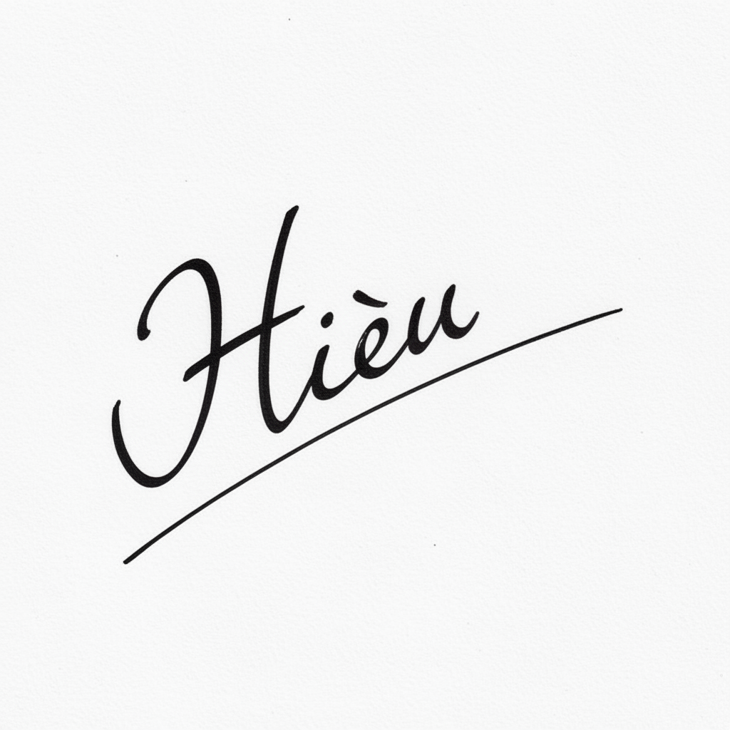 Mẫu chữ ký tên Hiếu số 5
