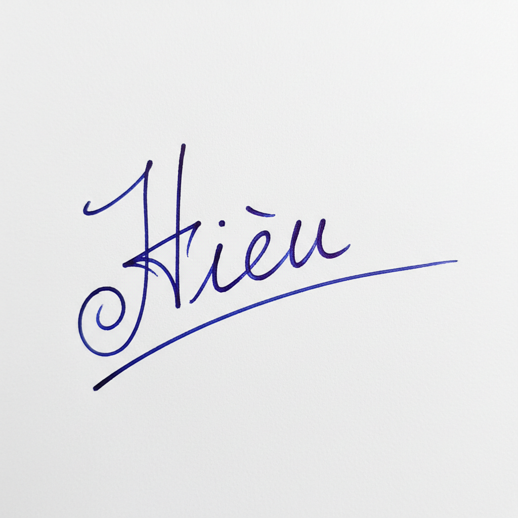 Mẫu chữ ký tên Hiếu số 6