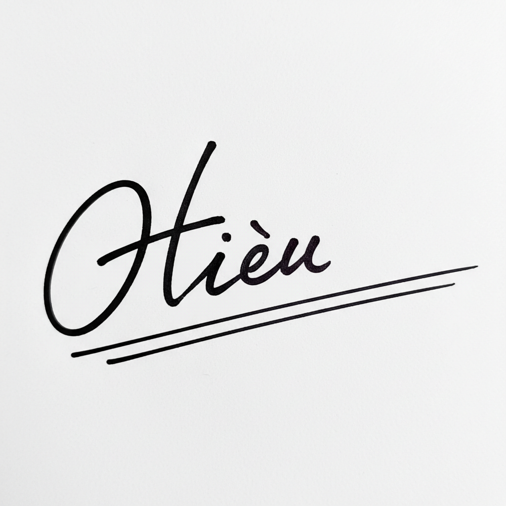 Mẫu chữ ký tên Hiếu số 7