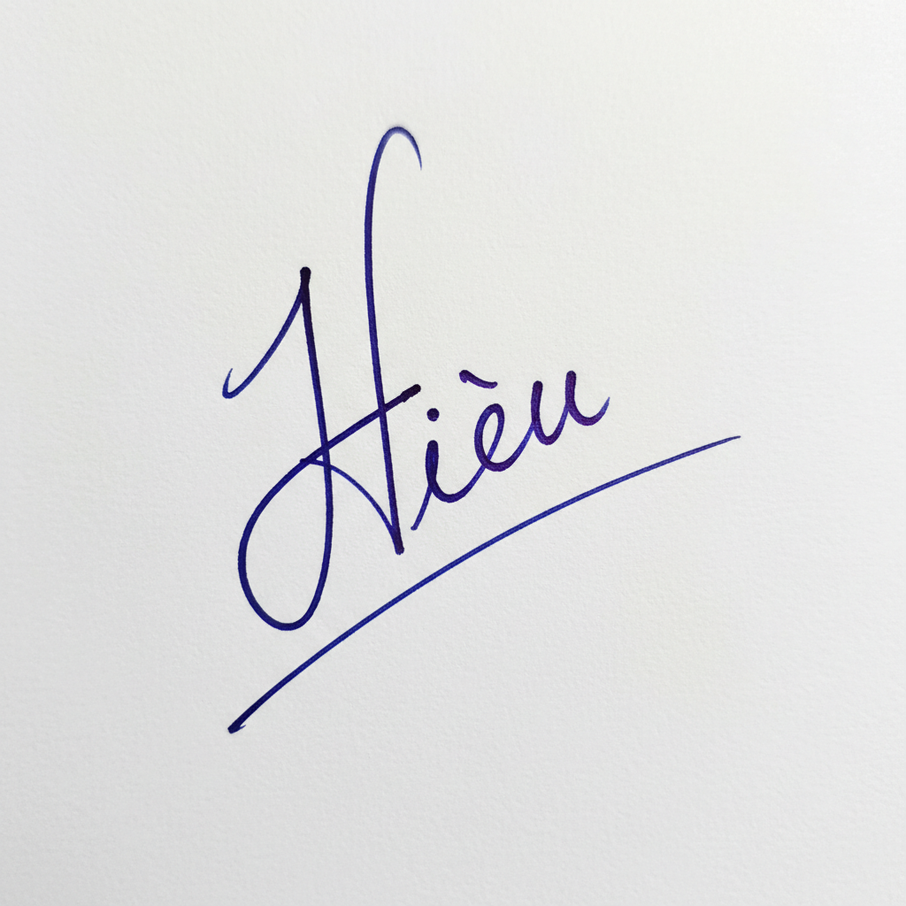 Mẫu chữ ký tên Hiếu số 8