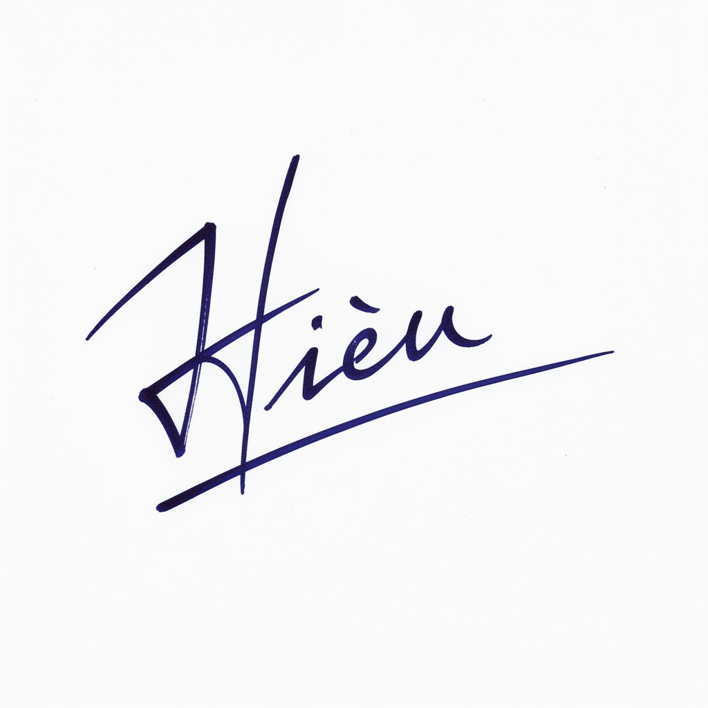 Mẫu chữ ký tên Hiếu số 9