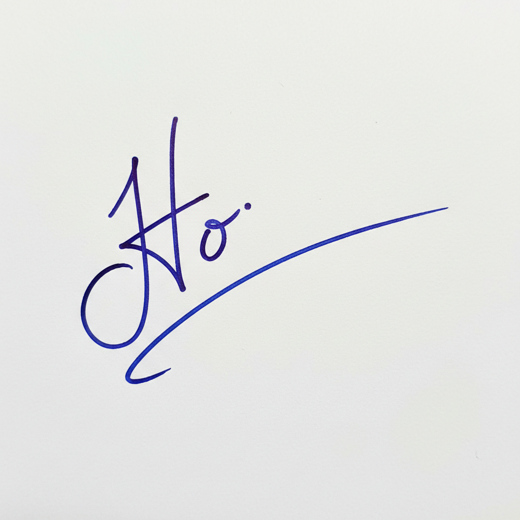 Mẫu chữ ký tên Họ số 6