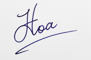 Mẫu chữ ký tên Hòa số 1