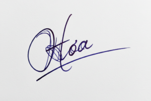 Mẫu chữ ký tên Hoa số 1