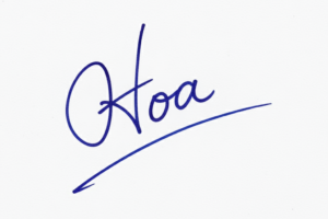 Mẫu chữ ký tên Hoa số 1