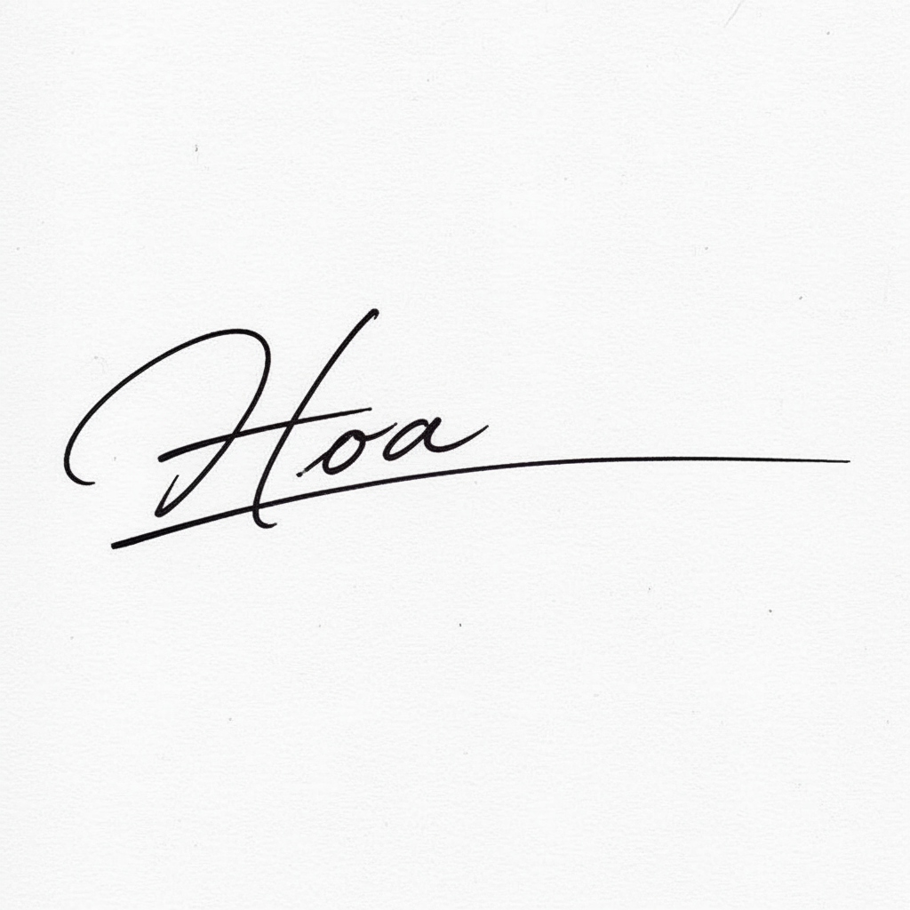 Mẫu chữ ký tên Hoa số 10