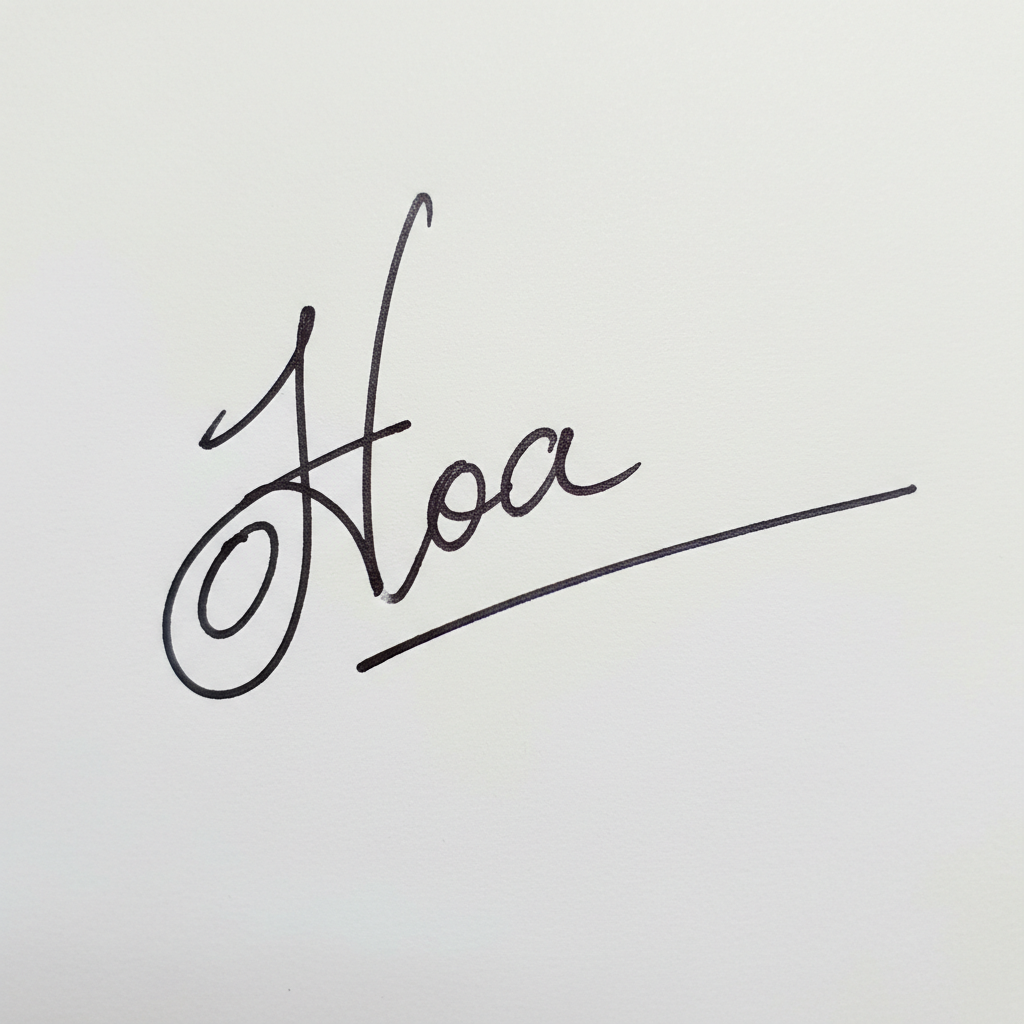 Mẫu chữ ký tên Hoa số 2