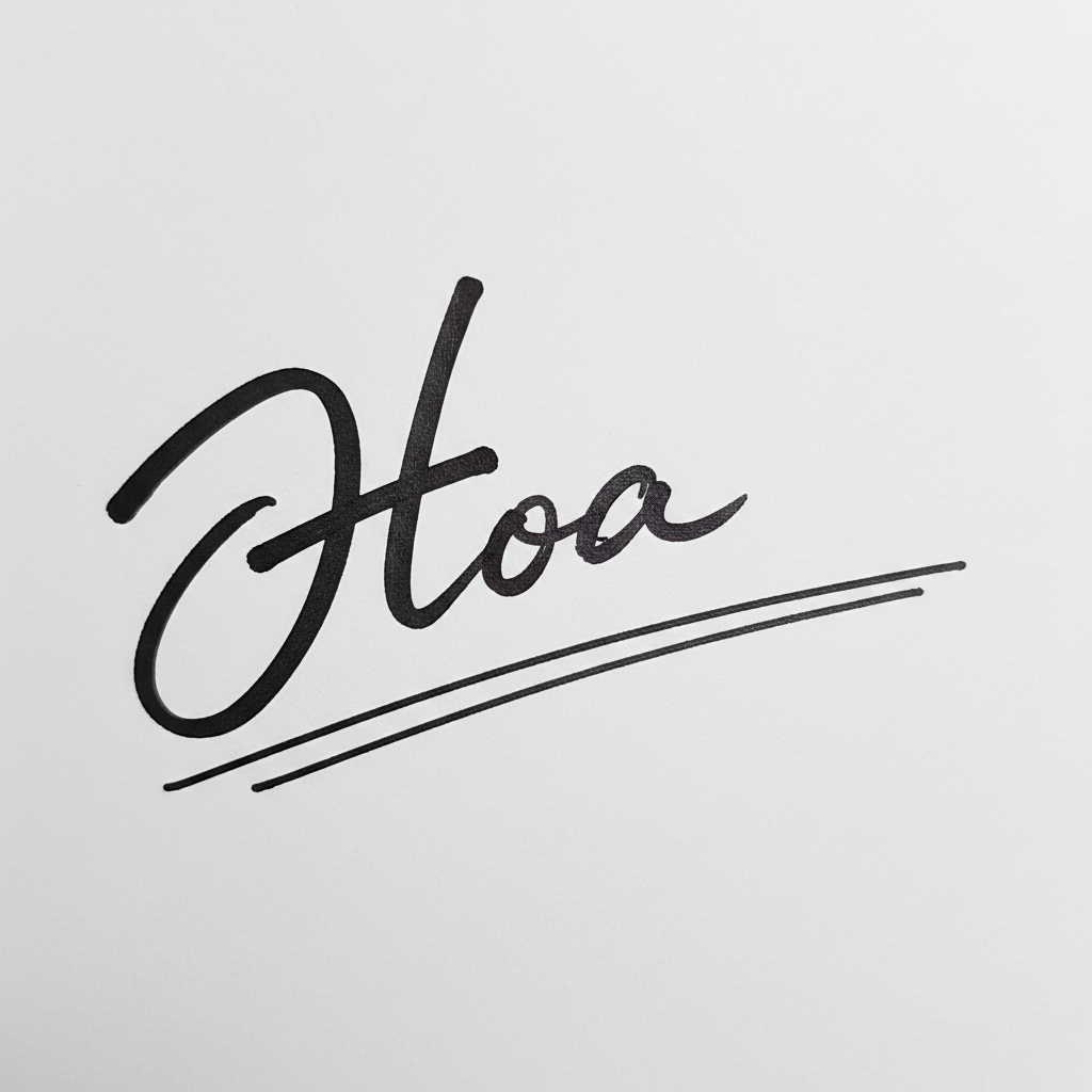 Mẫu chữ ký tên Hoa