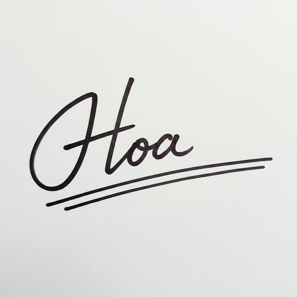 Mẫu chữ ký tên Hoa số 7