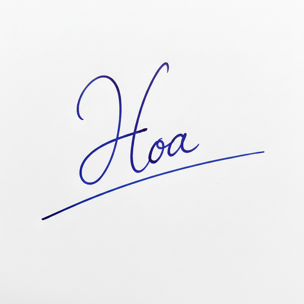 Mẫu chữ ký tên Hoa số 8