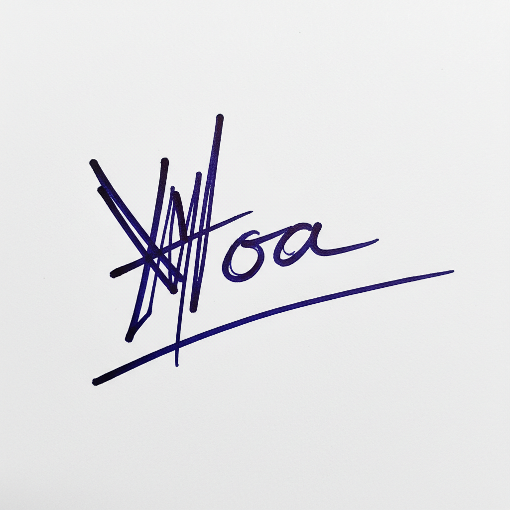 Mẫu chữ ký tên Hoa số 9