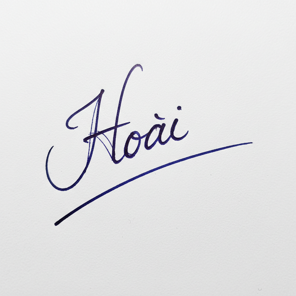 Mẫu chữ ký tên Hoài số 1