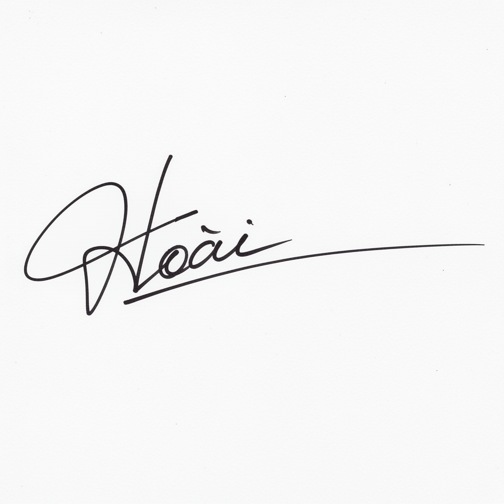 Mẫu chữ ký tên Hoài số 10