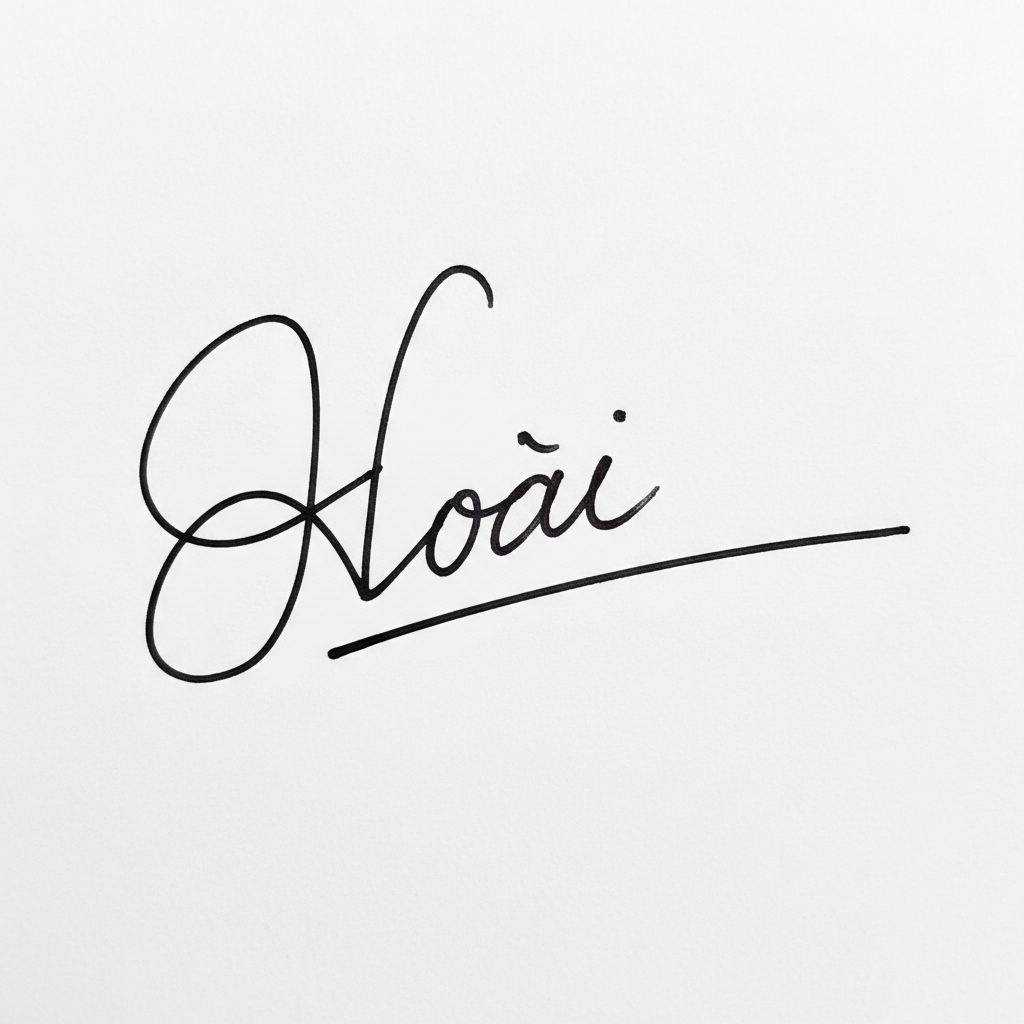 Mẫu chữ ký tên Hoài số 2