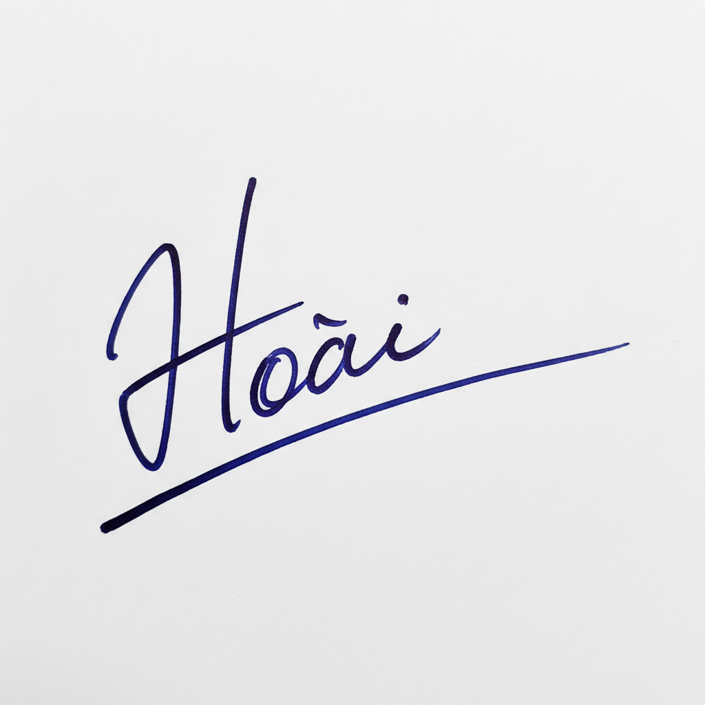 Mẫu chữ ký tên Hoài số 3