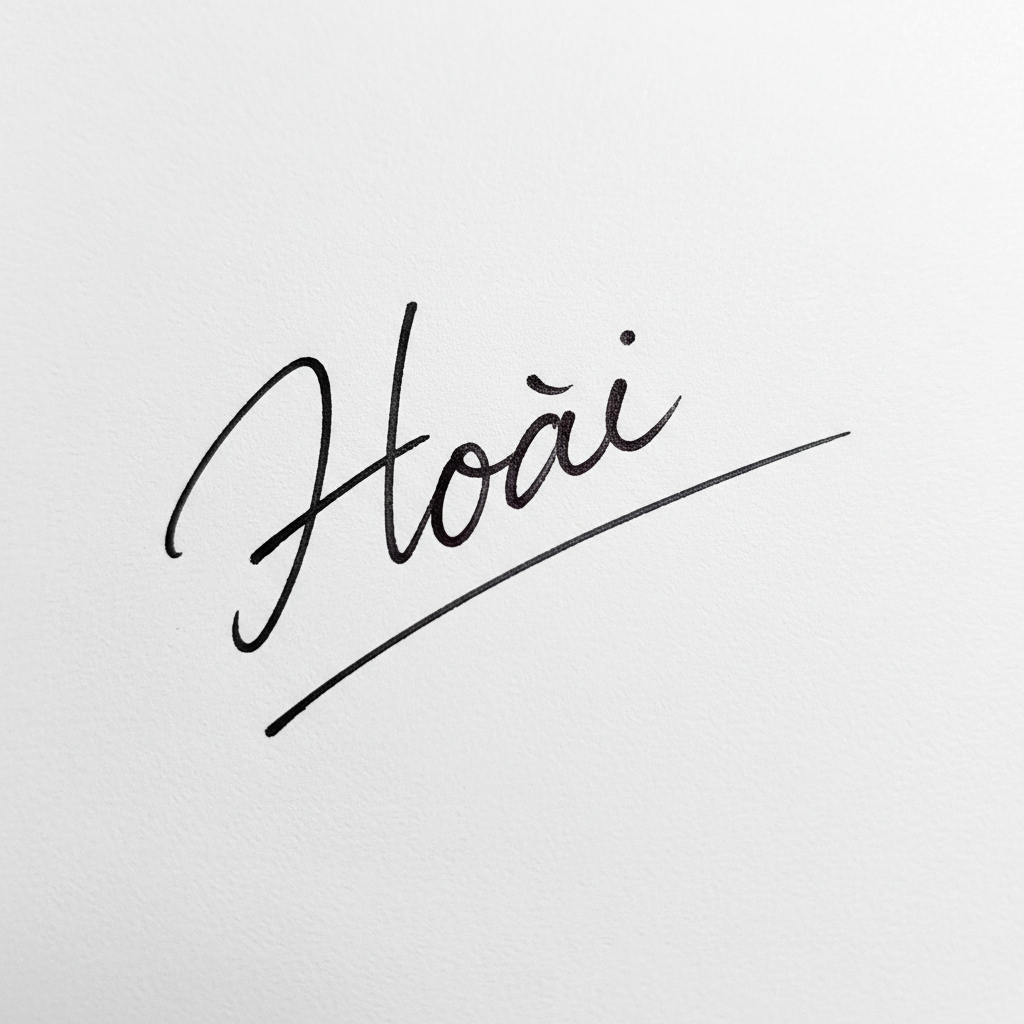 Mẫu chữ ký tên Hoài số 5