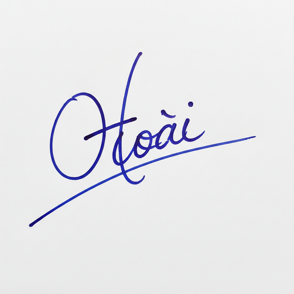 Mẫu chữ ký tên Hoài số 6