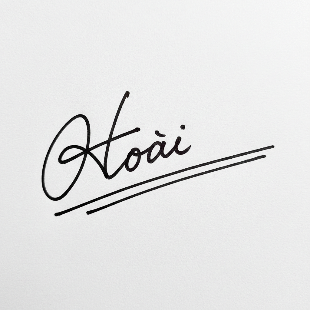 Mẫu chữ ký tên Hoài số 7