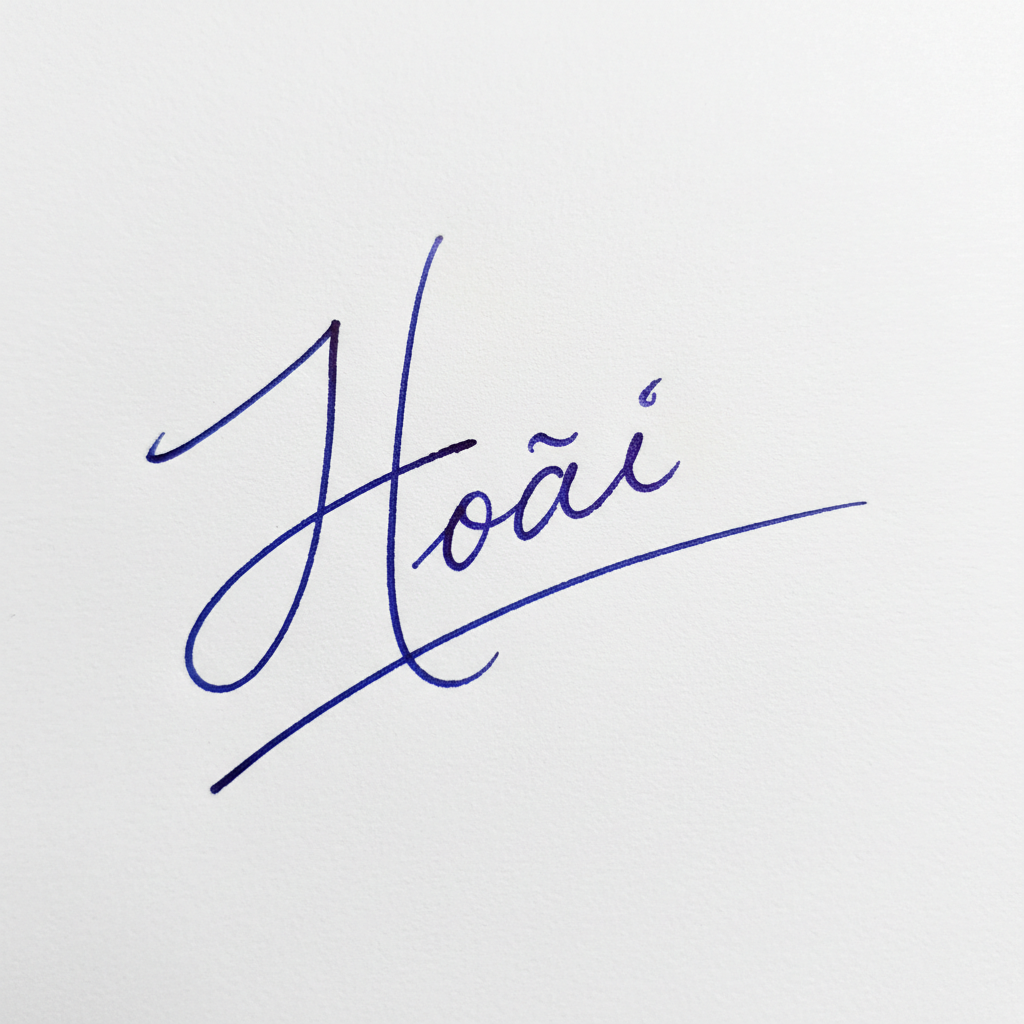 Mẫu chữ ký tên Hoài số 8