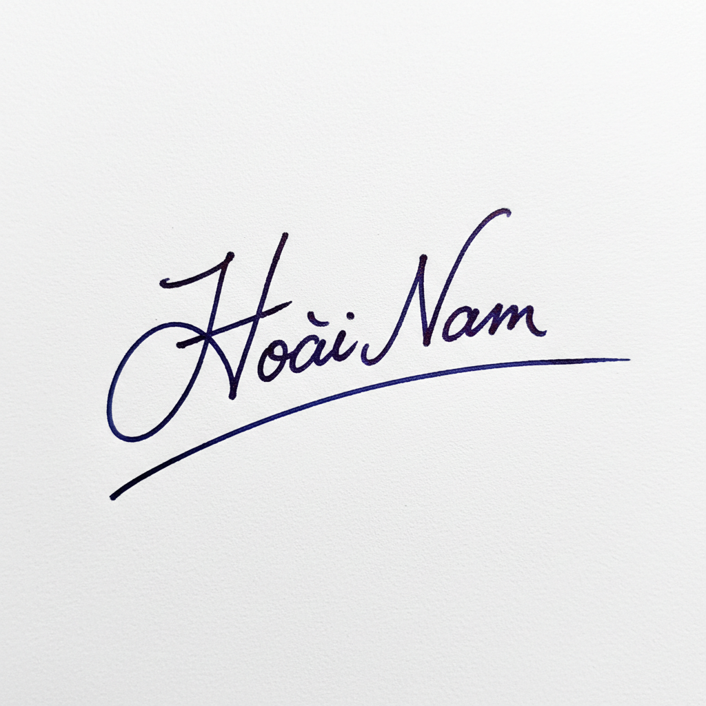 Mẫu chữ ký tên Hoài Nam số 1