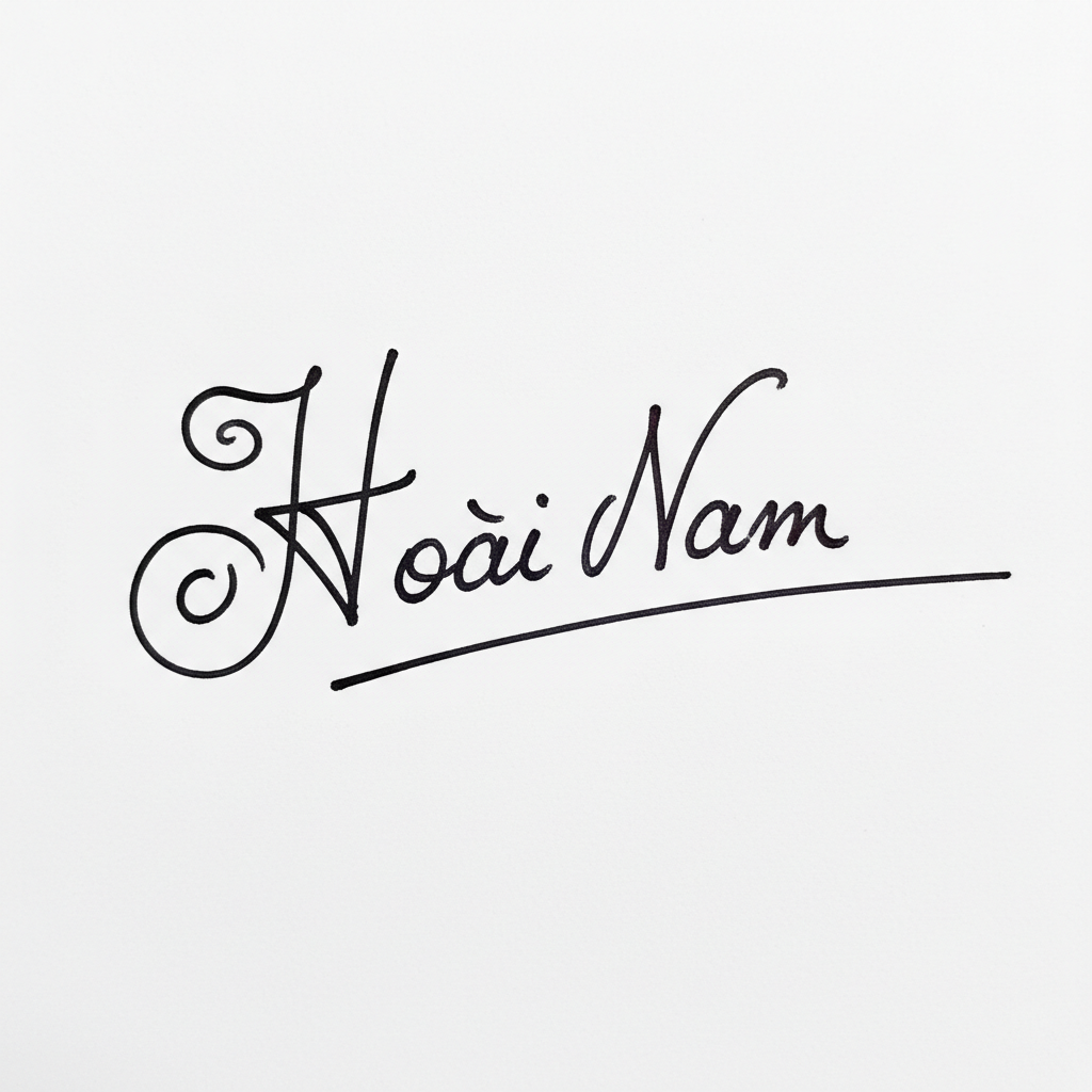 Mẫu chữ ký tên Hoài Nam số 2