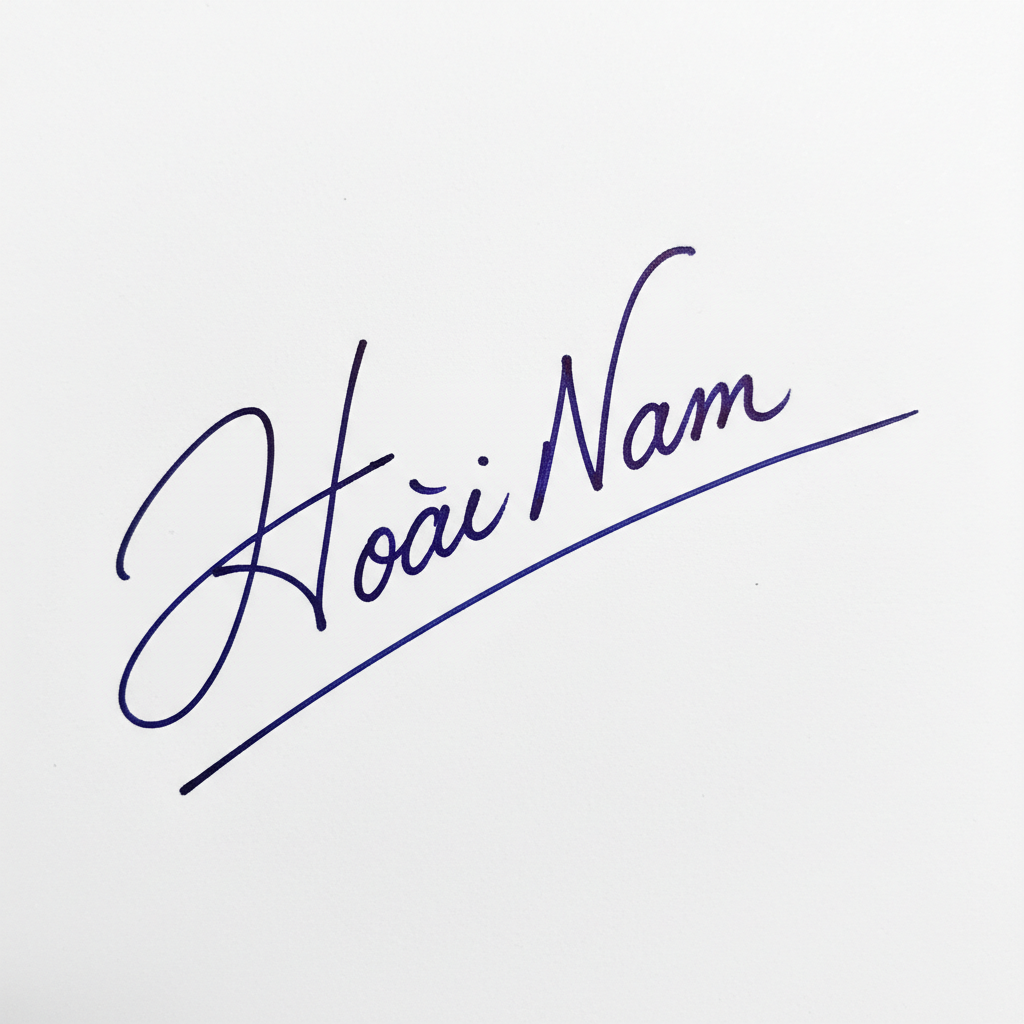 Mẫu chữ ký tên Hoài Nam số 4