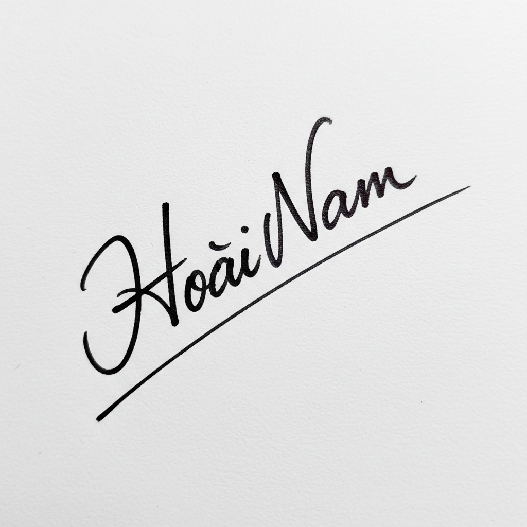 Mẫu chữ ký tên Hoài Nam số 5