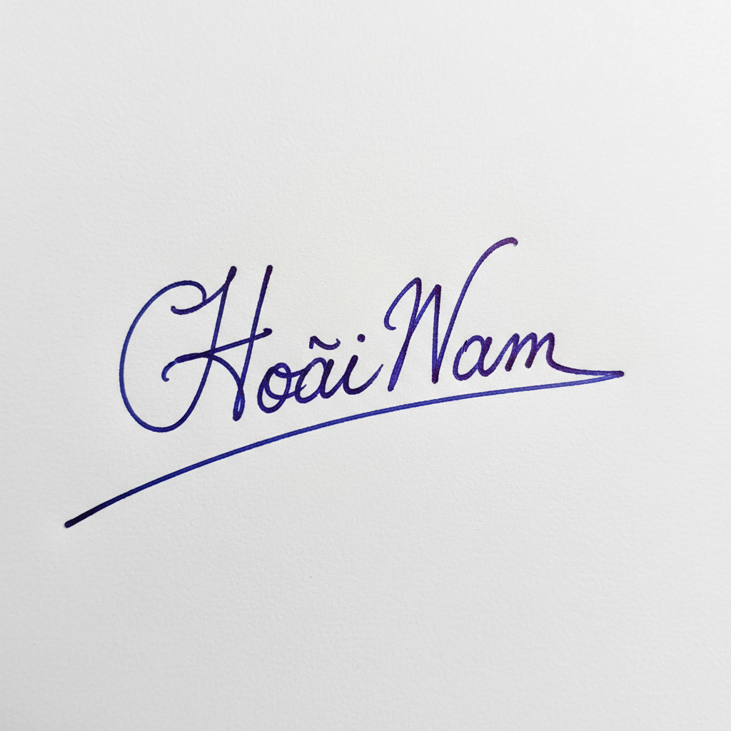 Mẫu chữ ký tên Hoài Nam số 6