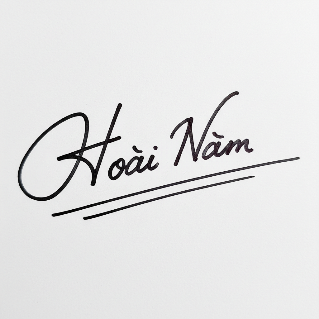 Mẫu chữ ký tên Hoài Nam số 7