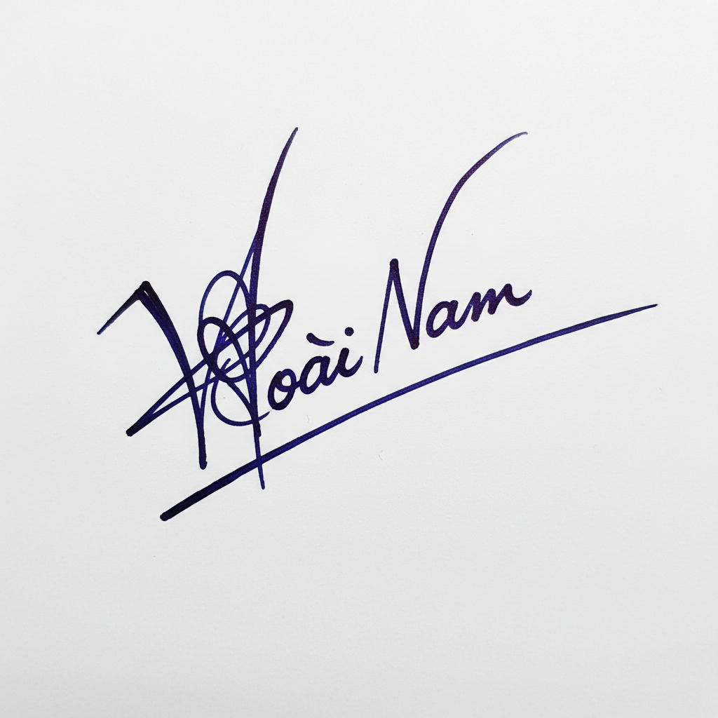 Mẫu chữ ký tên Hoài Nam số 9