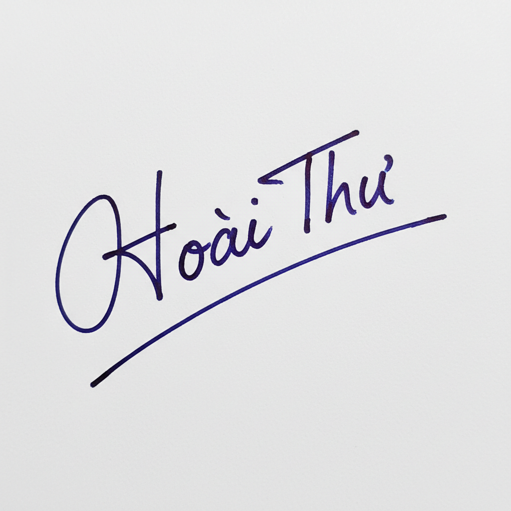 Mẫu chữ ký tên Hoài Thu số 1