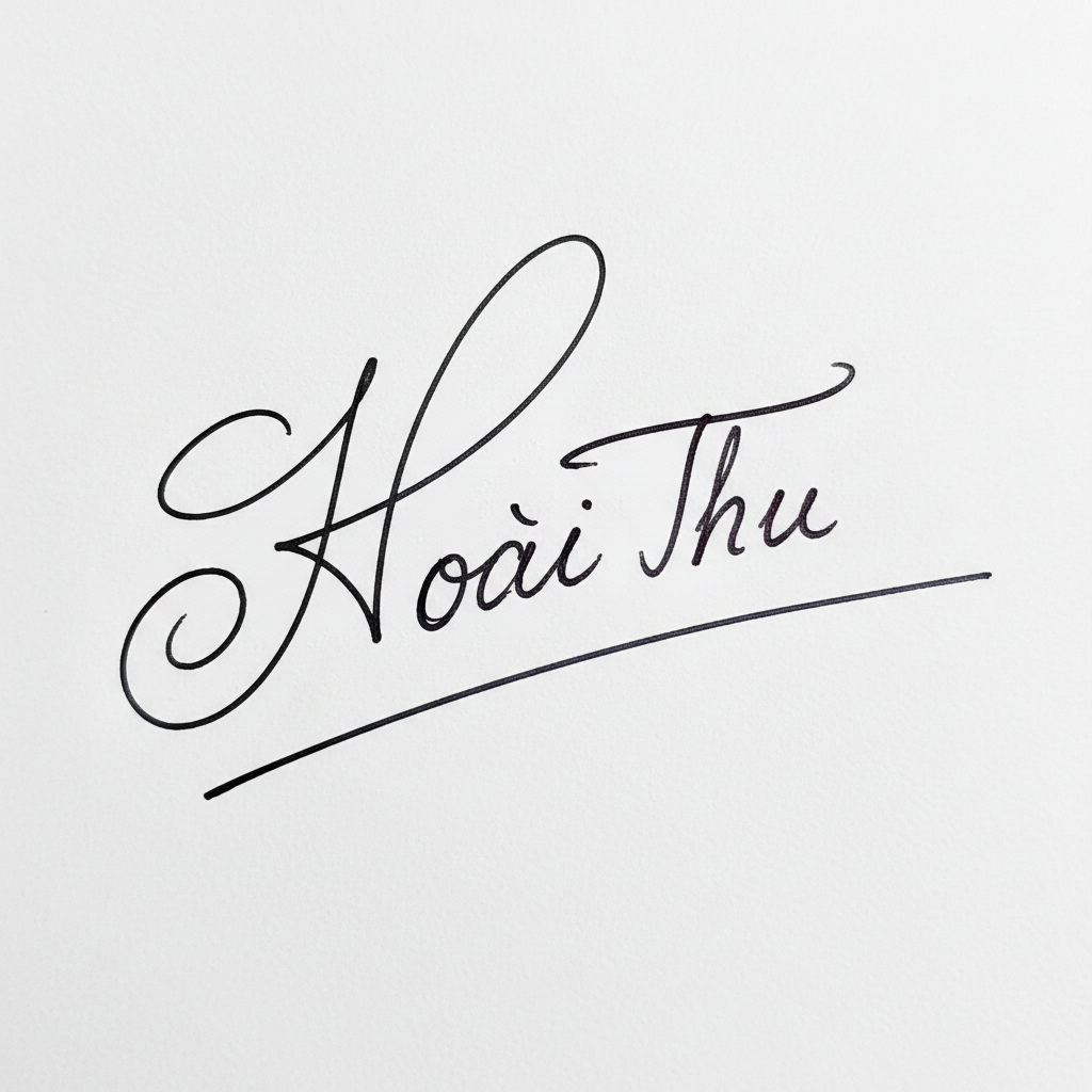 Mẫu chữ ký tên Hoài Thu số 2