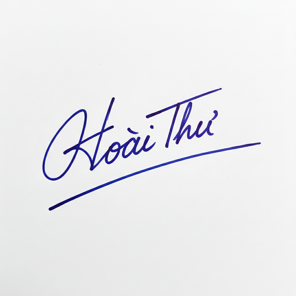 Mẫu chữ ký tên Hoài Thu số 3