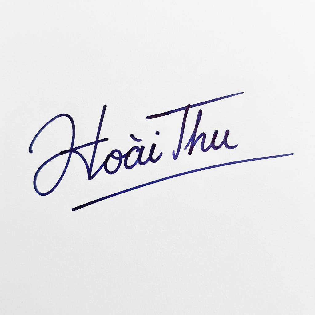 Mẫu chữ ký tên Hoài Thu số 4