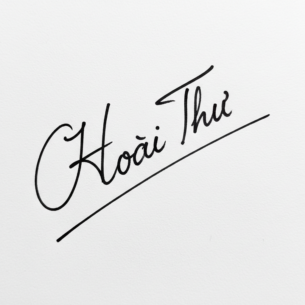 Mẫu chữ ký tên Hoài Thu số 5