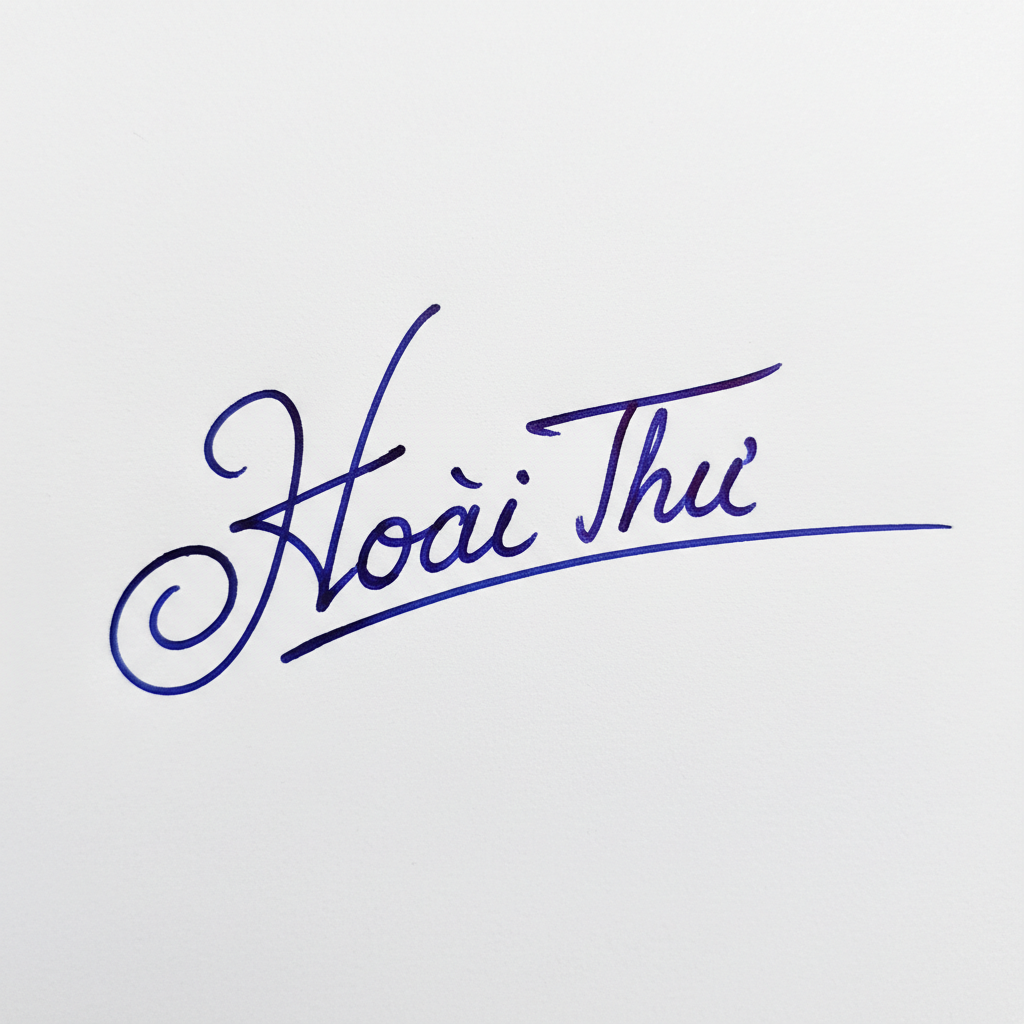Mẫu chữ ký tên Hoài Thu số 6