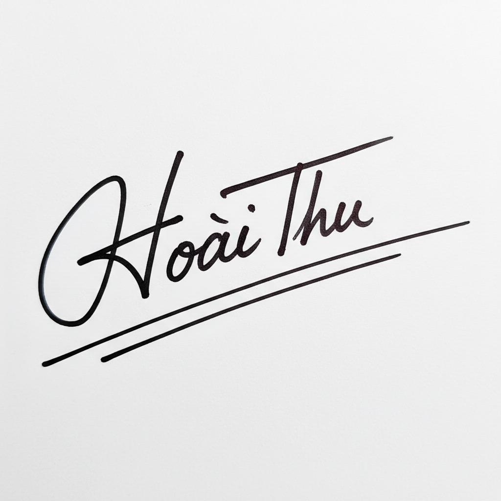 Mẫu chữ ký tên Hoài Thu số 7