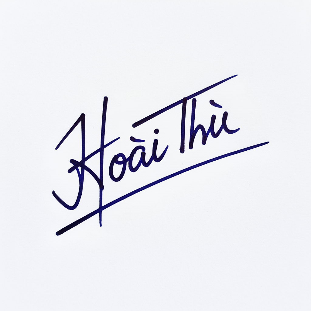 Mẫu chữ ký tên Hoài Thu số 9