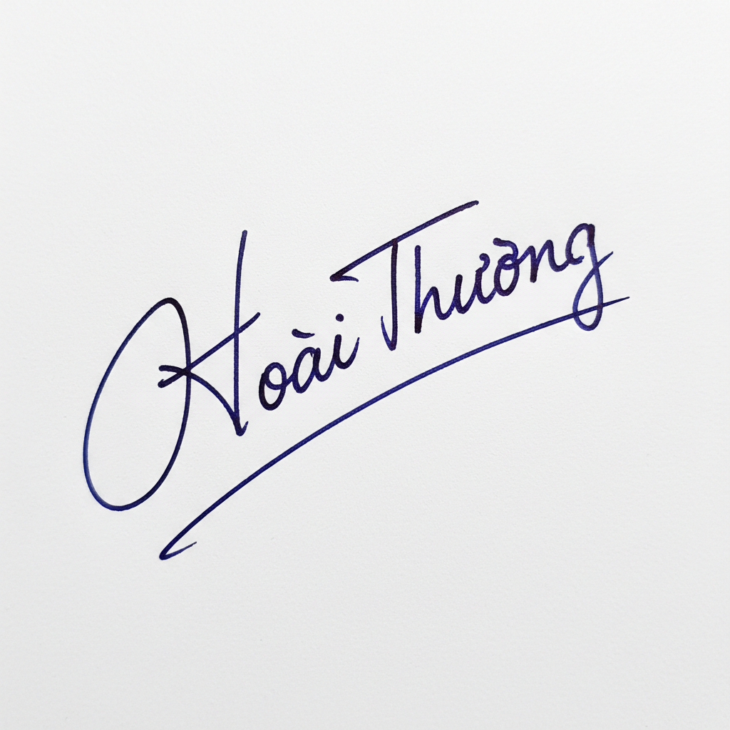 Mẫu chữ ký tên Hoài Thương số 1