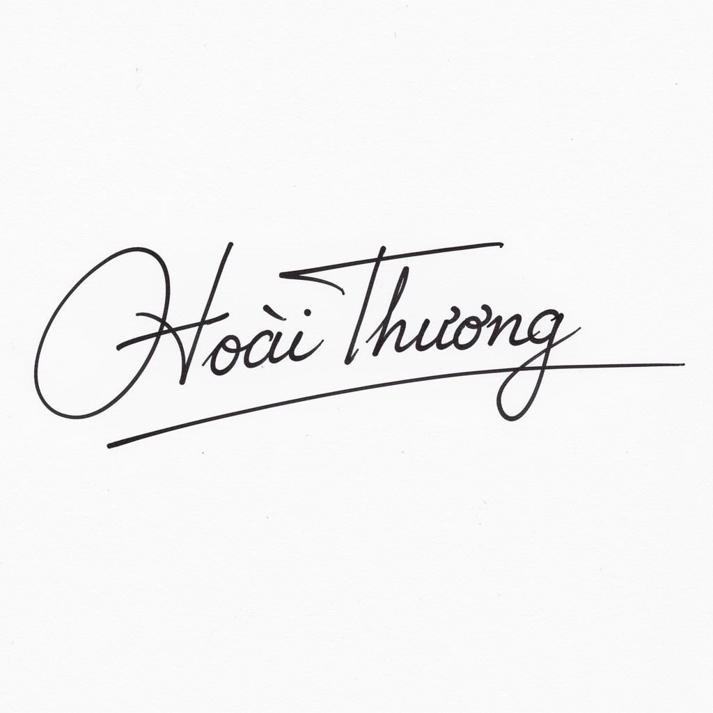 Mẫu chữ ký tên Hoài Thương số 10