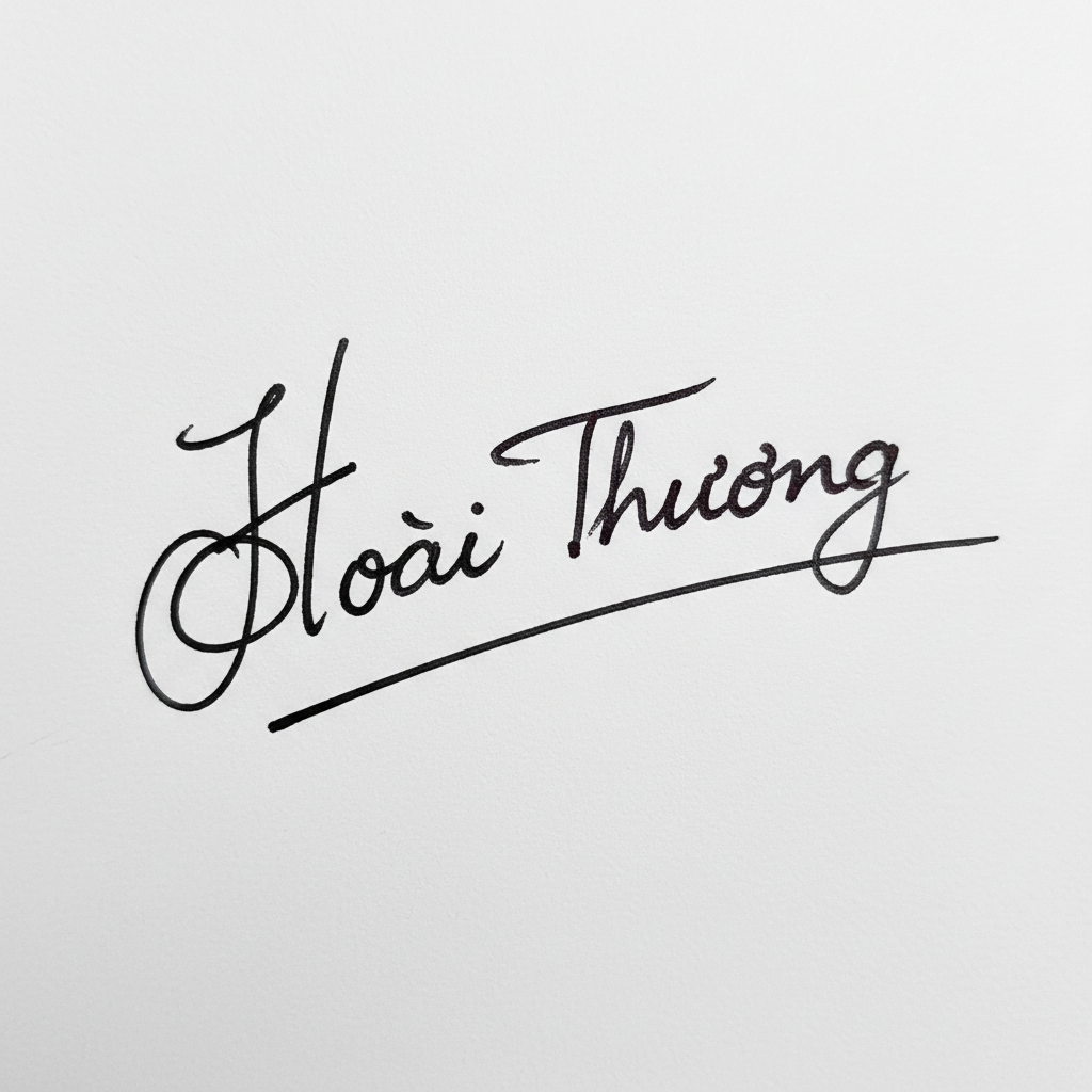 Mẫu chữ ký tên Hoài Thương số 2