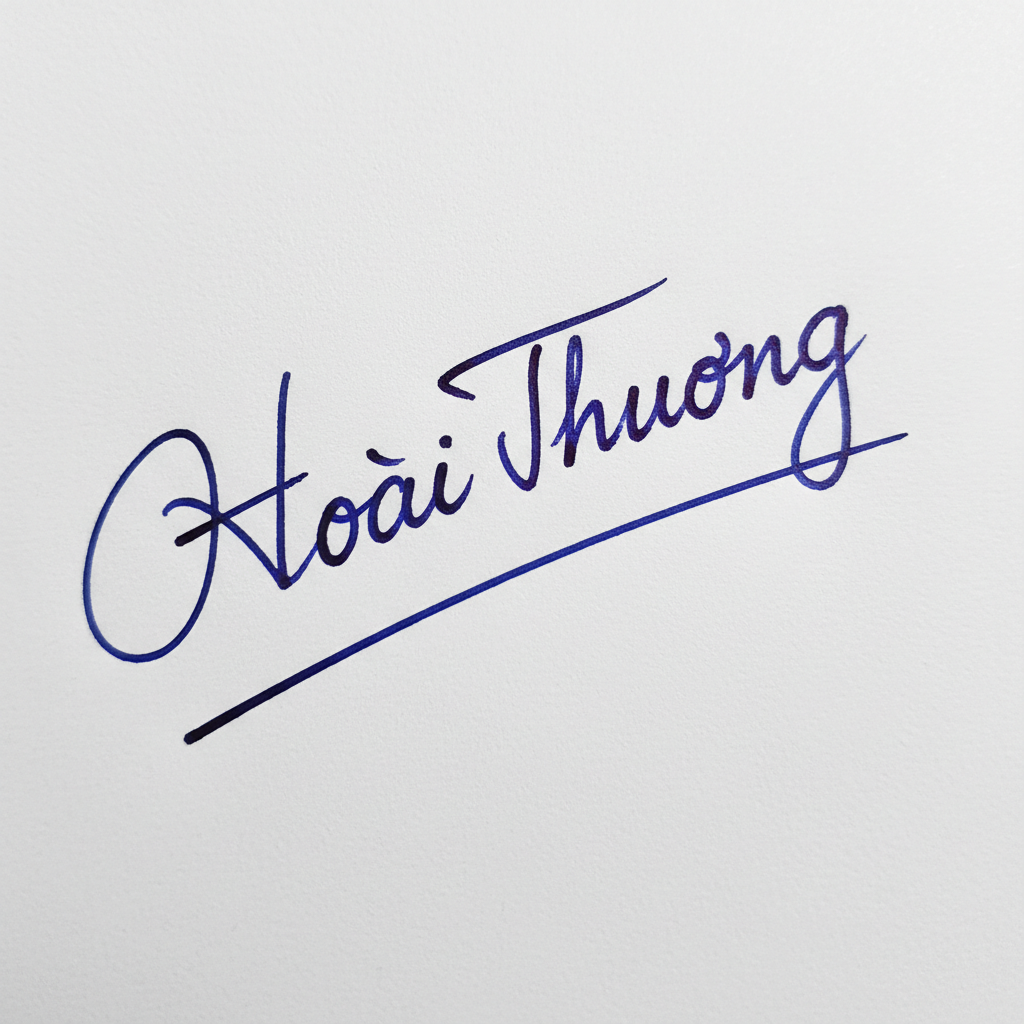 Mẫu chữ ký tên Hoài Thương số 3