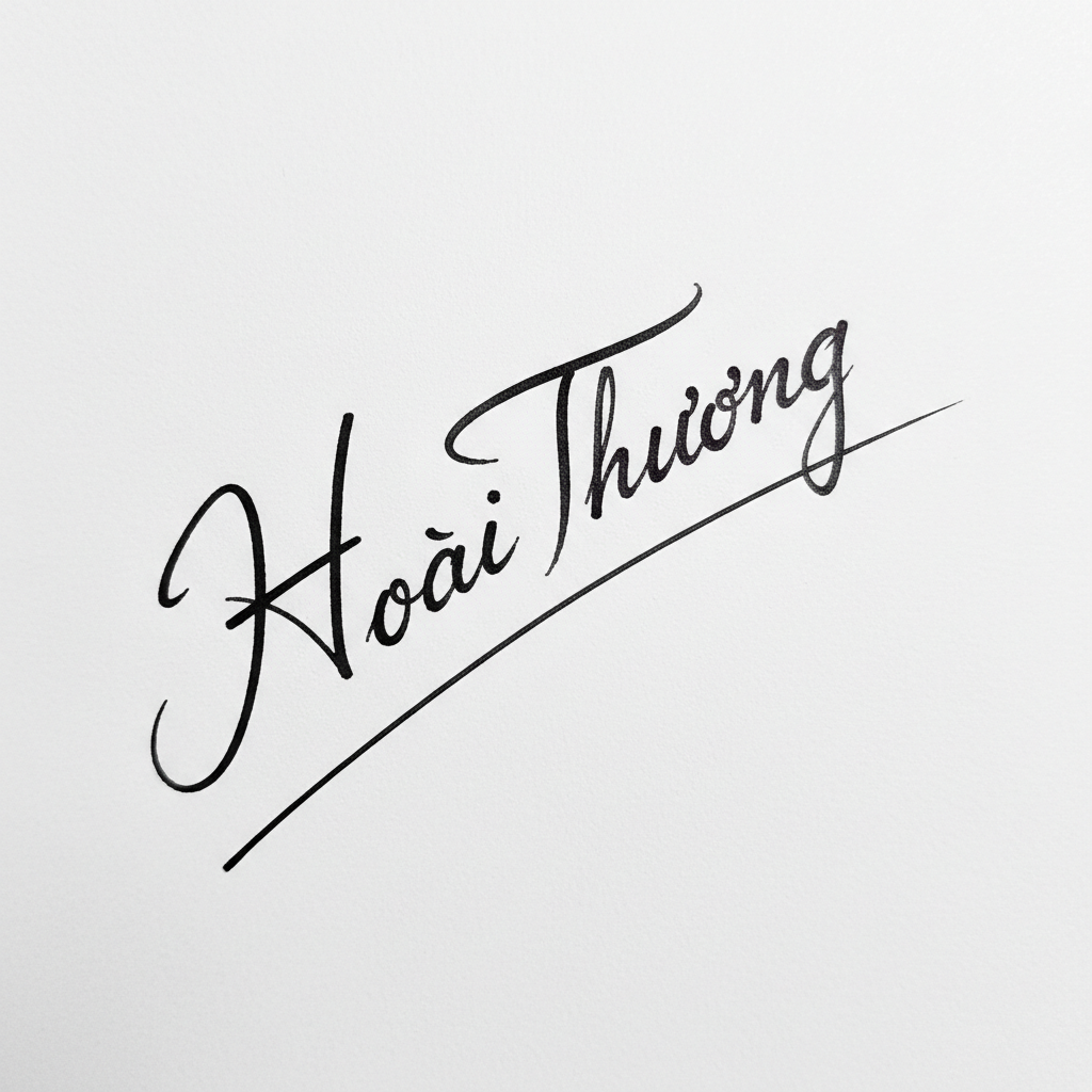 Mẫu chữ ký tên Hoài Thương số 5