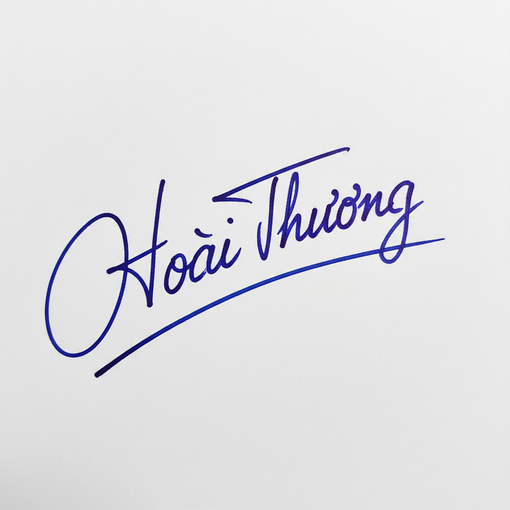 Mẫu chữ ký tên Hoài Thương số 6