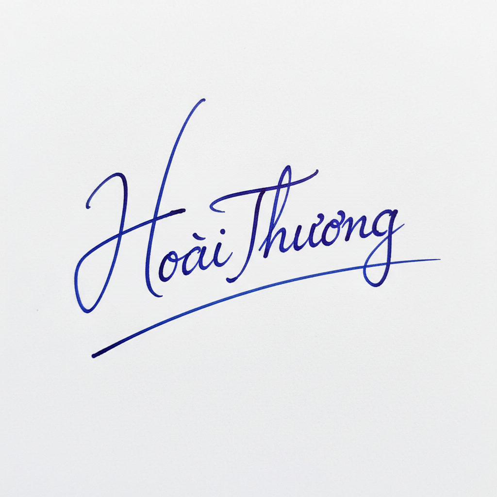 Mẫu chữ ký tên Hoài Thương số 8