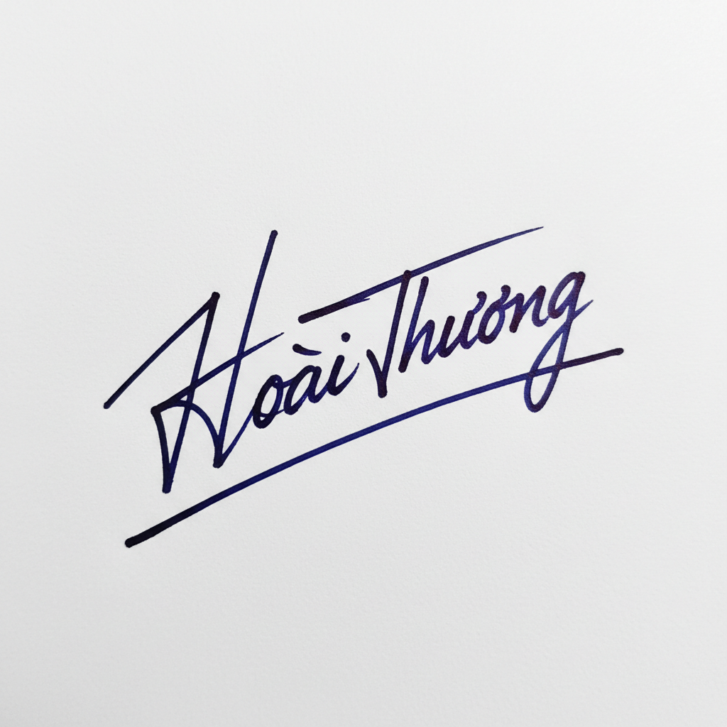 Mẫu chữ ký tên Hoài Thương số 9