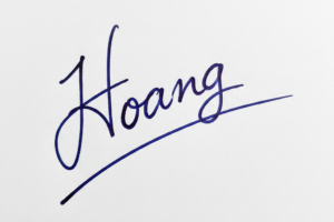 Mẫu chữ ký tên Hoàng số 1