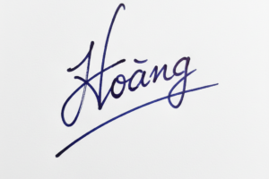 Mẫu chữ ký tên Hoàng số 1