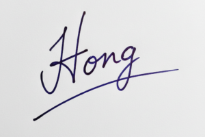 Mẫu chữ ký tên Hồng số 1