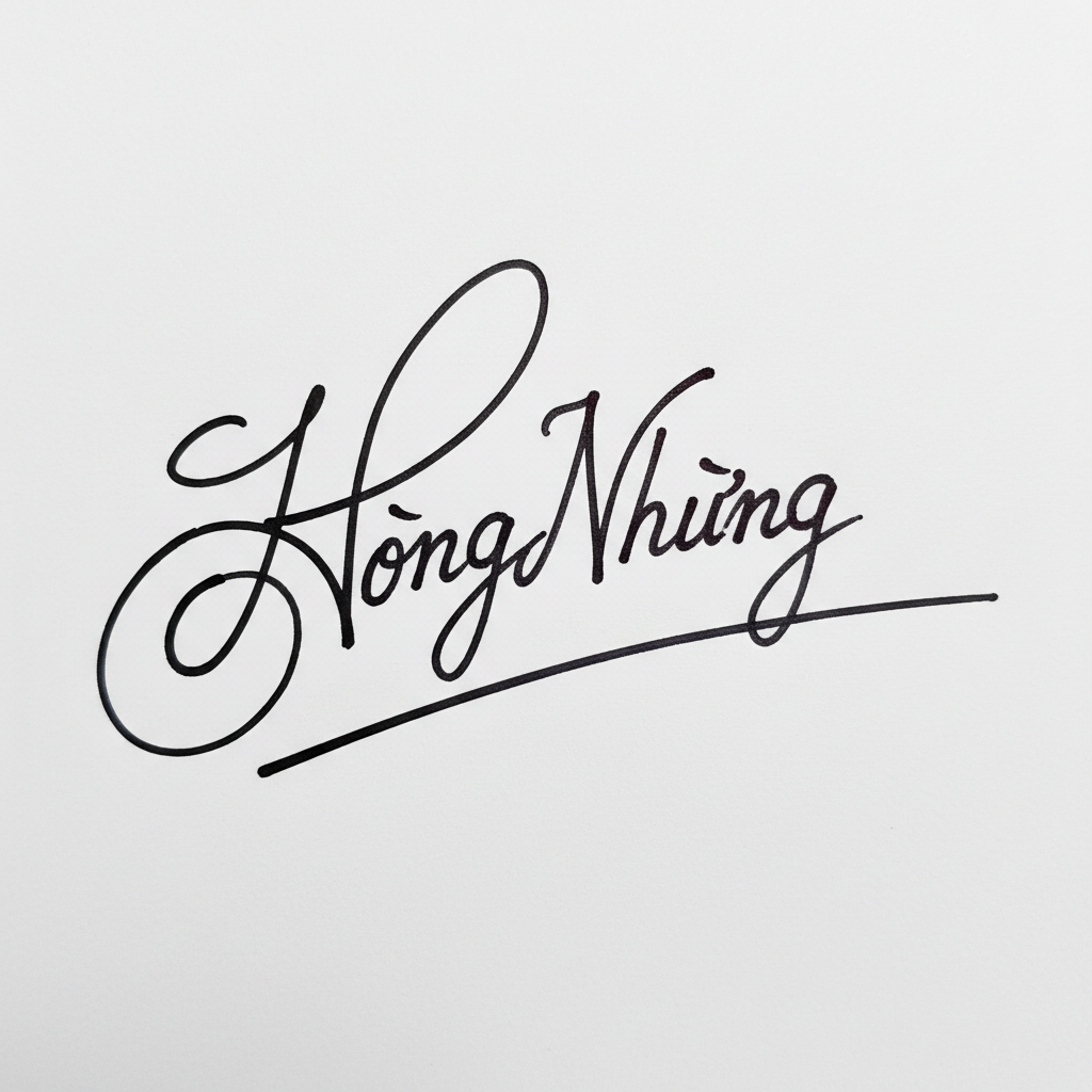 Mẫu chữ ký tên Hồng Nhung số 2